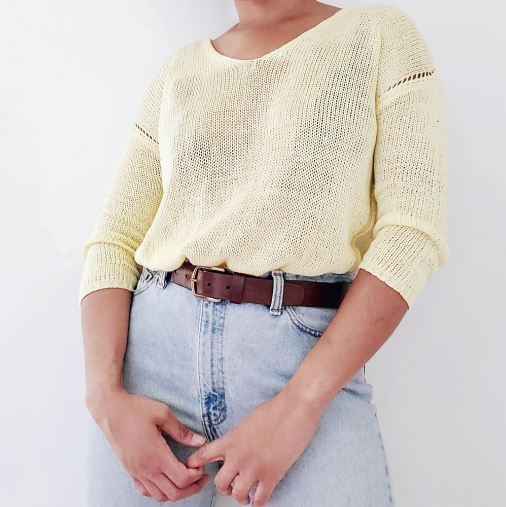 Yellow Metaphor Sweater Sz. L